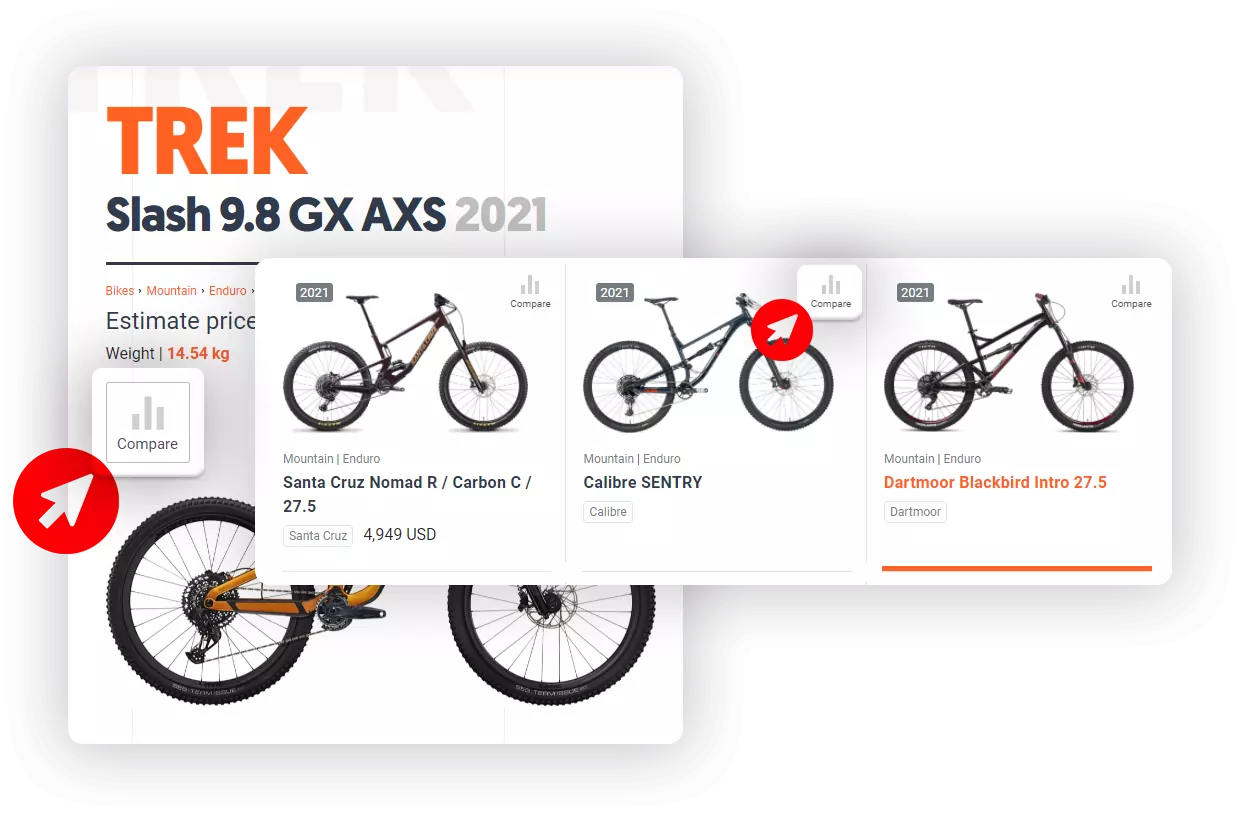 Bike comparison illustration