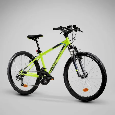 Btwin 24 Inch Kids Mountain Bike Rockrider St 500 9 12 Years Old 2023