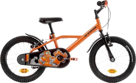 Btwin Kids 16 Inch Chain Guard Easy Braking Bike 2023