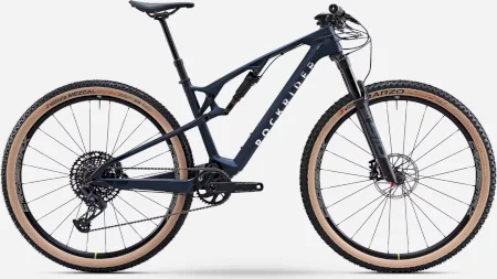 Rockrider Cross Country Mountain Bike Race 900s Full Carbon Frame Gx Aluminium Wheels Blue 2024
